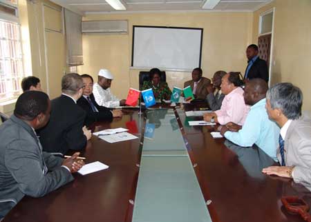 APECF exchanges views with the ruling party President Coillard C. Chibbonta, who is concurrently Permanent Secretary, Ministry of Chiefs and Traditional Affairs